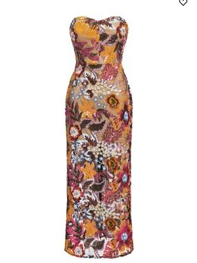 Bella Barnett - Satu Floral Glitter Maxi Dress